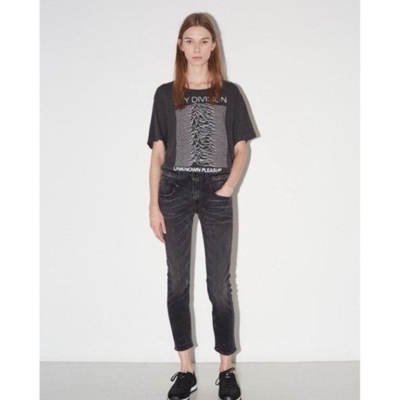 R13 || Boy Skinny Jeans Black Gray 27 - Picture 1 of 10